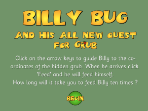 Billy Bug Coordinate Graphing Game