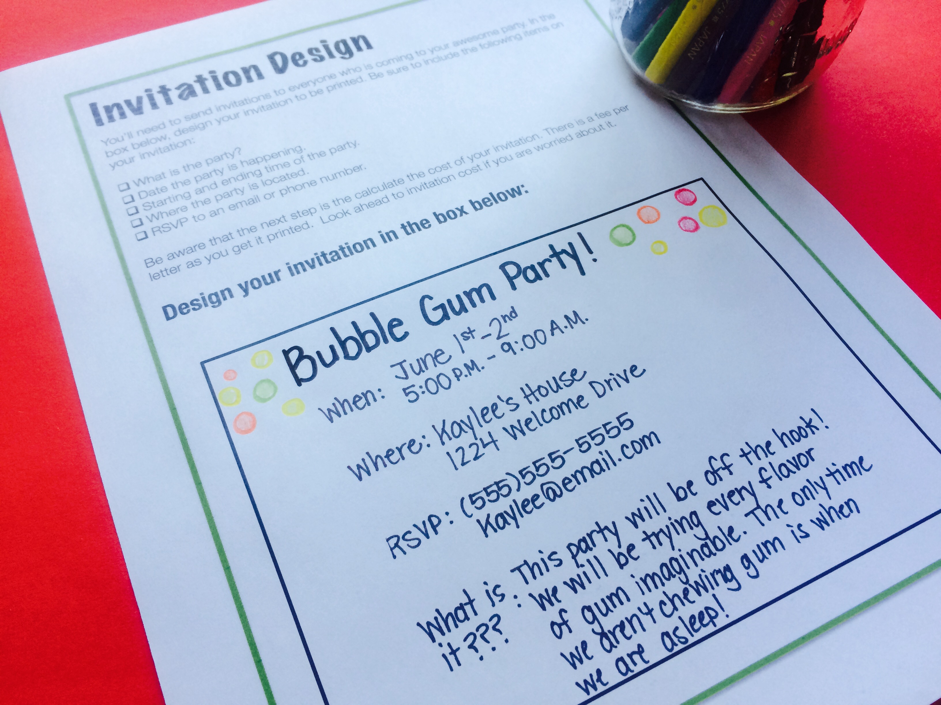 End-of-the-year-math-projects